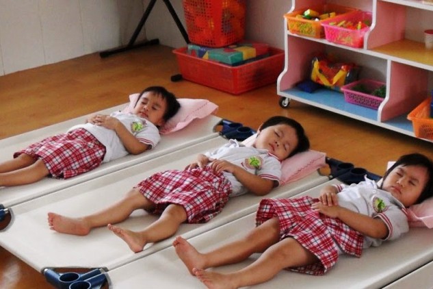 Kích thước giường lưới trẻ em mầm non từ 3 đến 5 tuổi