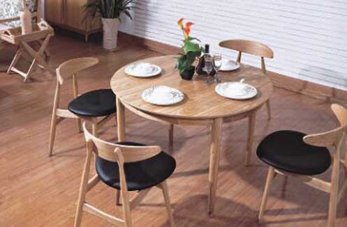 Bộ bàn ghế nhà hàng thiết kế bàn tròn hiện đại