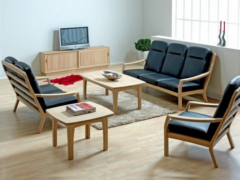 Mẫu sofa gỗ kiểu dáng đơn giản