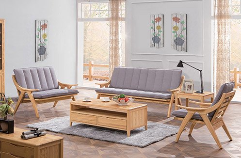 Mẫu sofa gỗ phòng khách hiện đại trên 30 triệu đồng