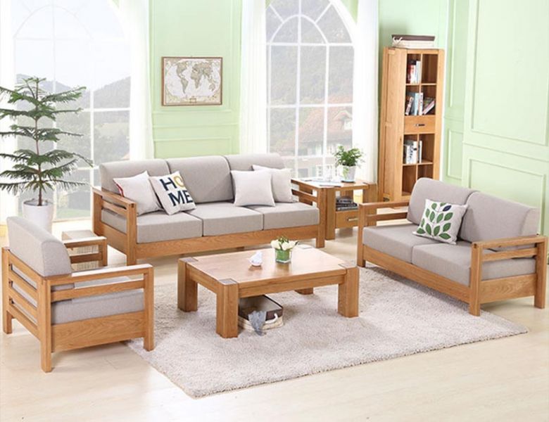 Mẫu sofa gỗ phòng khách nhập khẩu