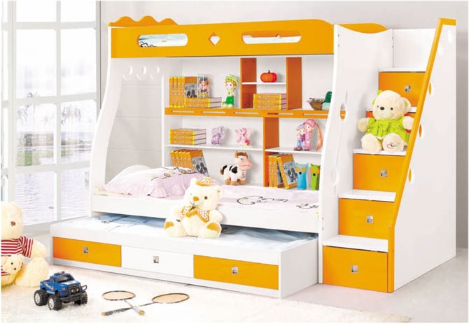 Thiết kế không gian riêng ấn tượng cho bé với giường tầng trẻ em nhập khẩu