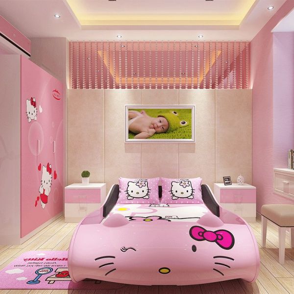 Những “điểm cộng” trong thiết kế giường trẻ em hello kitty