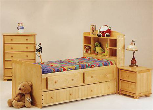 Giường đơn trẻ em gỗ sồi 8