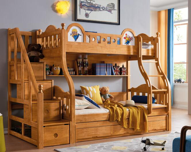 Giường tầng gỗ sồi trẻ em 3