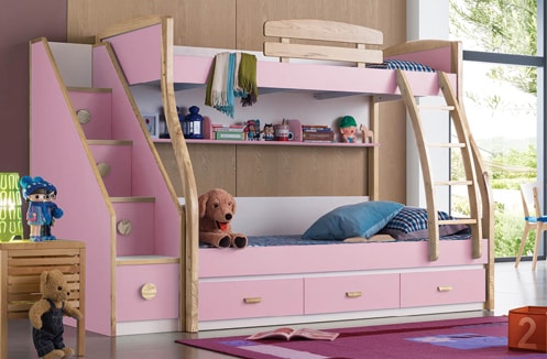Giường tầng cho bé gái có gì khác biệt so với giường tầng bé trai?
