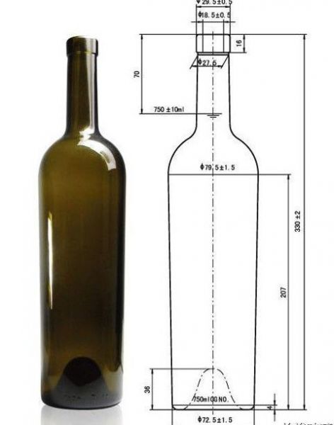 Kích thước chuẩn của chai rượu vang bao nhiêu?