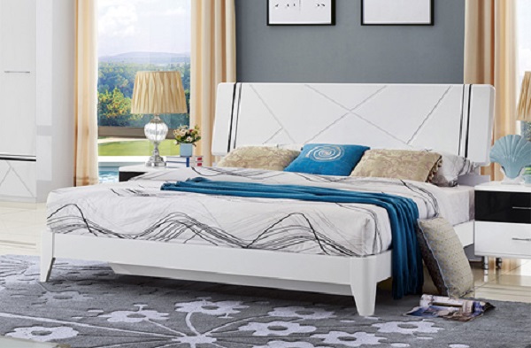Giường ngủ MDF giá rẻ thiết kế đơn giản