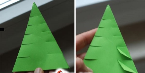 Cách làm cây thông noel bằng giấy bìa cứng cho bé bước 4