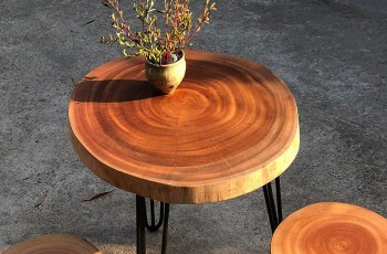 Top 9 mẫu bàn gỗ nguyên khối đẹp mọi không gian