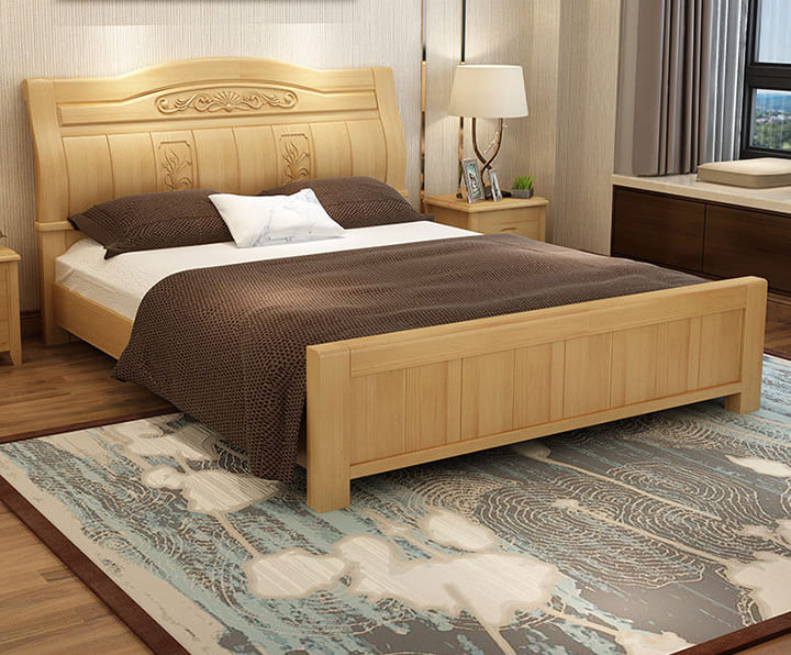 Giường gỗ bách xanh đổi màu