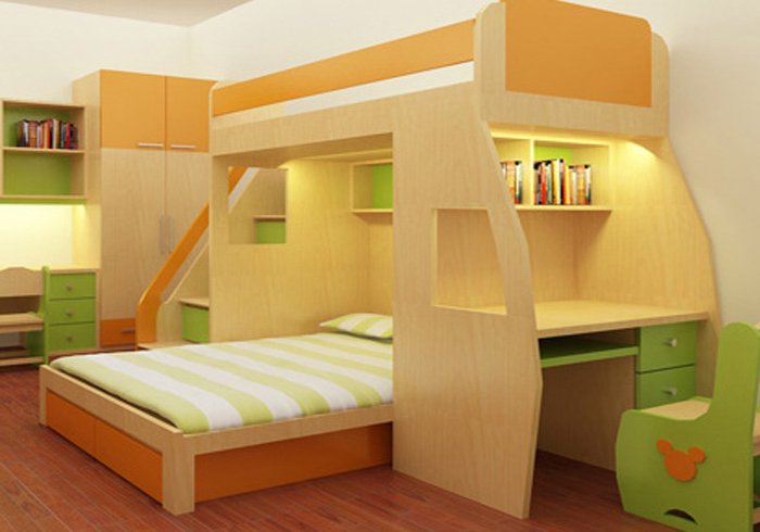 Mẫu giường tầng thông minh tiết kiệm không gian