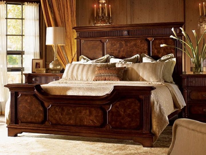 Giường tân cổ điển gỗ sồi