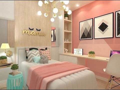 Phòng ngủ màu hồng – cam năng động