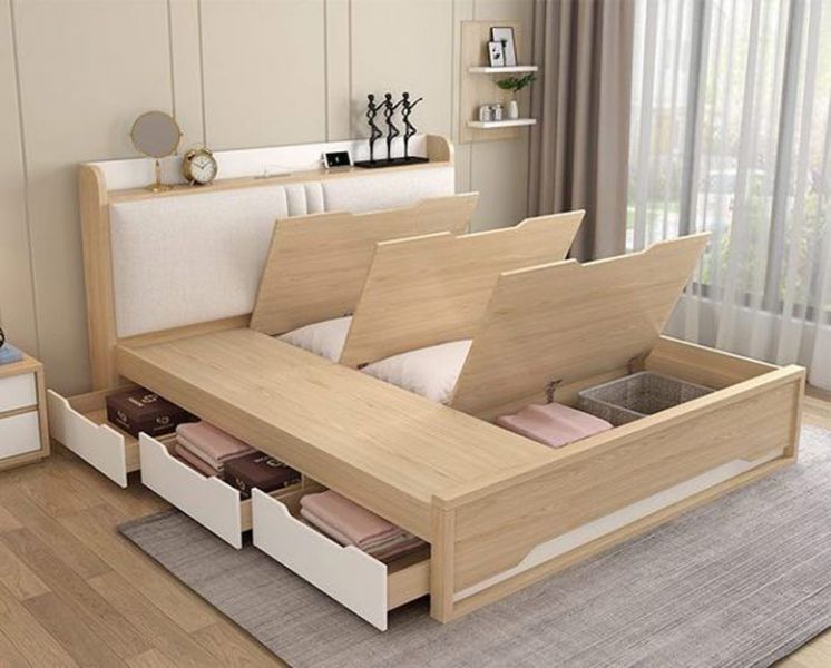 Mẫu giường hiện đại siêu tiết kiệm diện tích