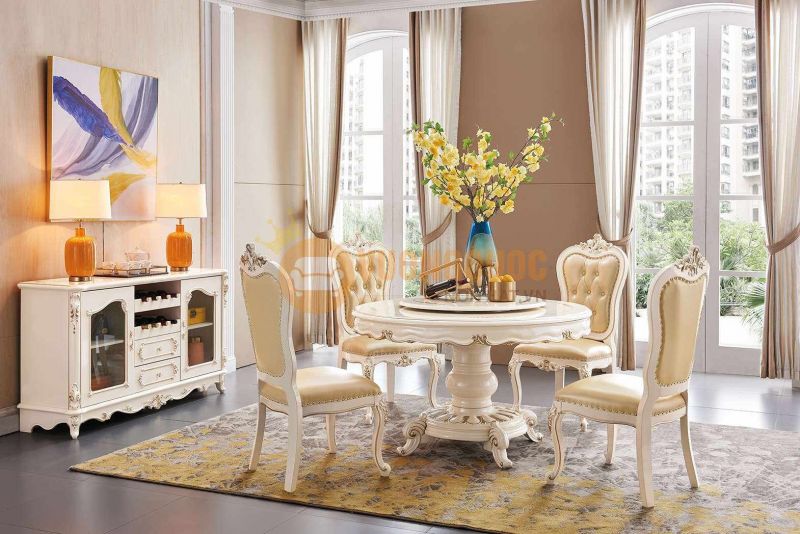 Mẫu bàn ăn 4 ghế phong cách tân cổ điển