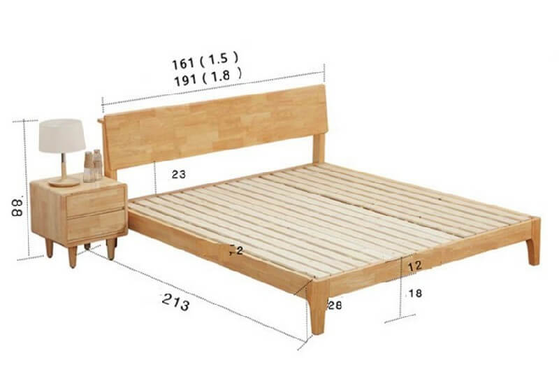 Kích thước tiêu chuẩn của giường ngủ đôi
