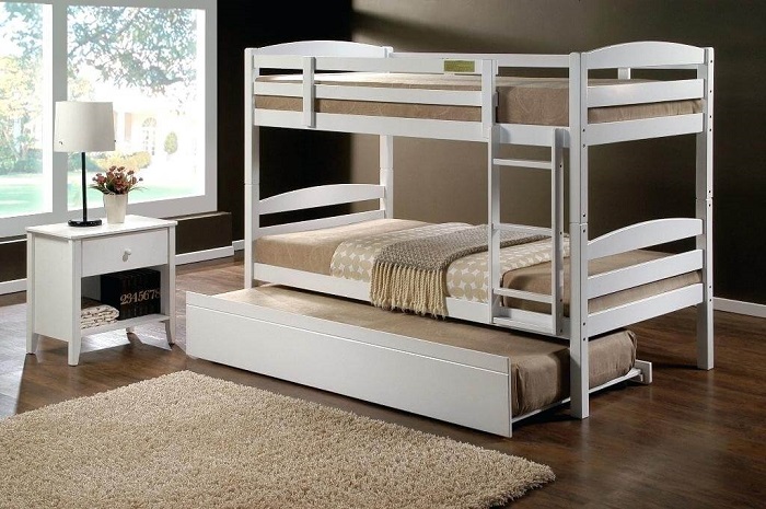 Mẫu giường tầng 1m6x2m bằng gỗ công nghiệp