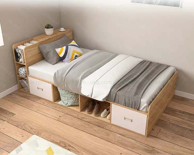 Thiết kế giường đơn hiện đại 