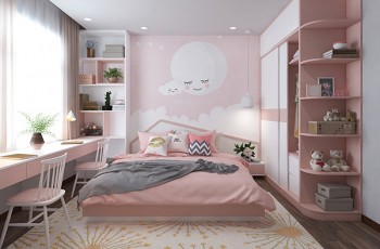 10 Thiết kế phòng công chúa màu hồng "xinh xỉu" cho các bé gái