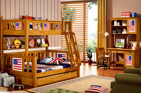 Ưu điểm của giường tầng trẻ em làm từ gỗ sồi cao cấp
