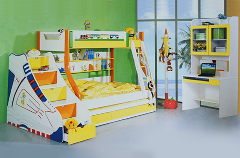 Giường 3 tầng gỗ cho trẻ em BABY 09A