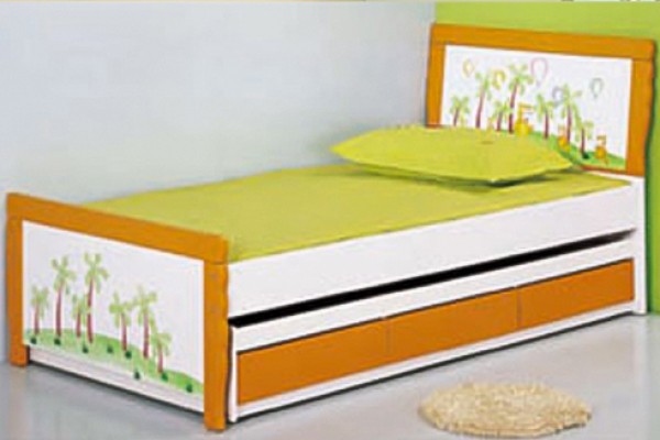 Mẫu giường tầng trẻ em đơn giản BABY A18 giá rẻ