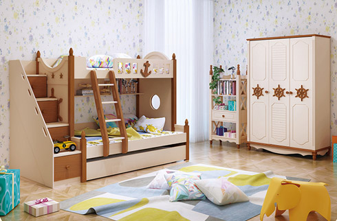 Bộ giường tầng trẻ em nhập khẩu HHMD330
