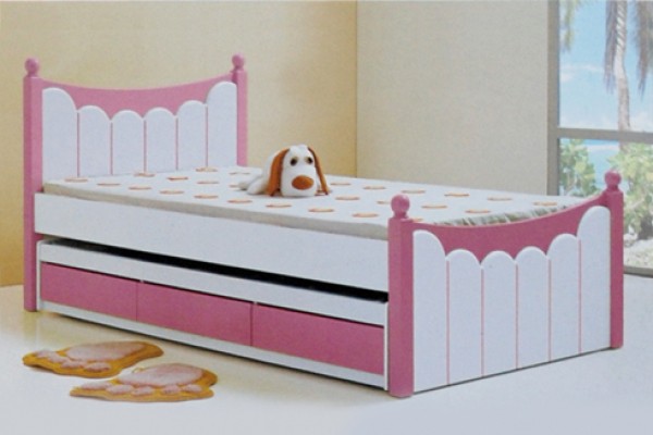 Giường ngủ màu hồng dễ thương dành cho bé gái BABY A15P
