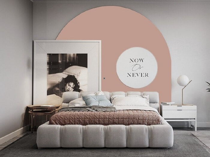 Trang trí phòng ngủ màu hồng - trắng